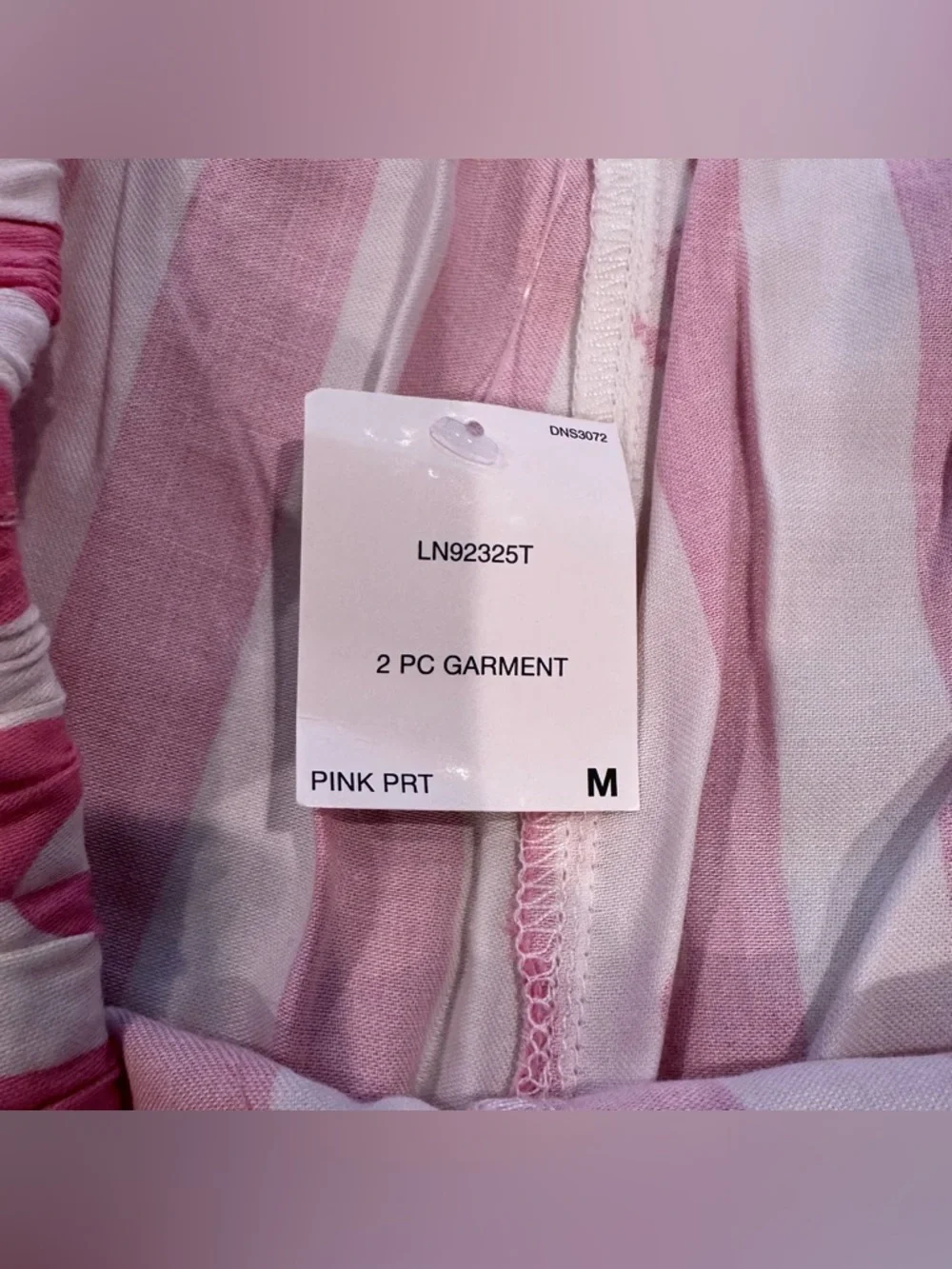 NWT Ralph Lauren Pink & White Striped 2 Piece Cotton Blend Pajama Set Size Med - Picture 12 of 12